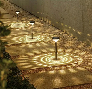 Eko-Light vstavaná solárna lampa, čierna, 35 cm, 1 ks.